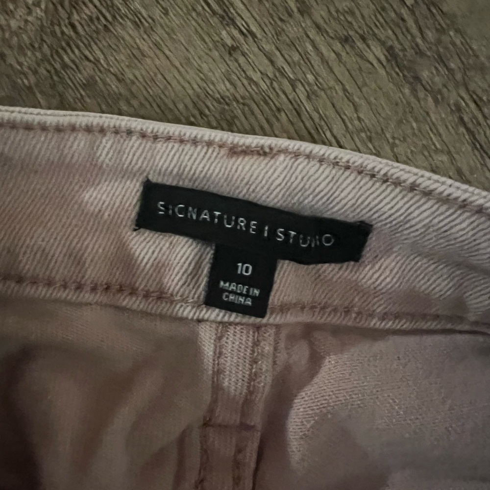Pale pink jeans